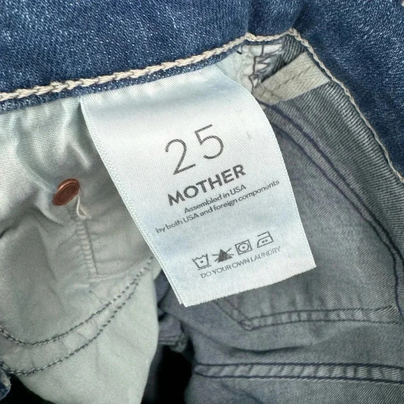 Mother Jean The Insider Crop Step Hem Crop Fray Wish On A Star Size 25 B2300 - Picture 6 of 7